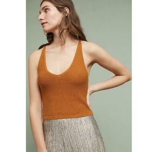 Anthropologie Moth knit crop tank
